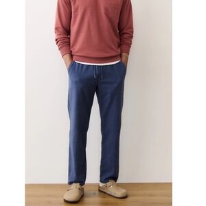 Marine Layer Chalet Lounge Pant Elastic Waist Relaxed Fit Blue Size Small